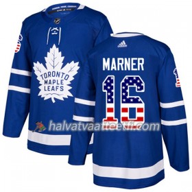 Miesten NHL Toronto Maple Leafs Pelipaita Mitchell Marner 16 Adidas 2017-2018 Blue USA Flag Fashion Authentic